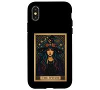 The Witch Tarot Carte d'halloween Chat Gothique Femme Sorcière Vibes Coque pour iPhone X/XS