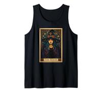 The Witch Tarot Carte d'halloween Chat Gothique Femme Sorcière Vibes Débardeur