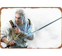 The Witcher 3 Wild Hunt Hearts of Stone... Plaque en métal vintage Décoration murale pour salon, salle de bain, cuisine, jeu, affiche décorative 20,3 x 30,5 cm