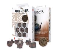 The Witcher Geralt RPG Dés Set 7 Dés + Pièce École Du Loup Q-Workshop