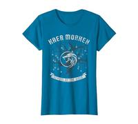 The Witcher Kaer Morhen Medallion Tree T-Shirt, Femme, Saphir, XXL