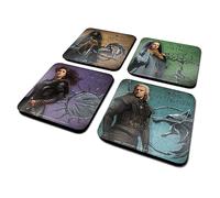 Pyramid International The Witcher Lot de 4 dessous de verre Motif légendaire Produit officiel 10 x 10 cm