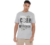 The Witcher Toss a Coin to Your Witcher Unisex T Shirt, Heather Grey, XX-Large, Gris, XXL Mixte