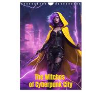 The Witches of Cyberpunk City (Wall Calendar 2026 DIN A4 portrait), CALVENDO 12 Month Wall Calendar: A year full of magic and technology