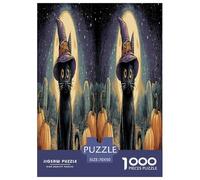 The Witch's Cat Puzzle 1000 Pieces Cadeau Unique Jeu Éducatif Défi Jouet À De Qualité Supérieure Peinture Art pour Adultes Enfants 70x50cm/1000pcs