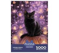 The Witch's Cat Puzzle 1000 Pièces Educa Jouet en Bois Cadeau Unique De l'art De La Décoration Jeu Éducatif Challenge Toy Adultes & Enfants des 14 Ans 70x50cm/1000pcs