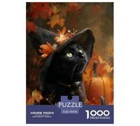 The Witch's Cat Puzzle 1000 Pièces Educa Jouet en Bois Jeu D'Intelligence Décoration Intérieure Jeu Éducatif Challenge Toy Adultes Et Enfants À Partir De 14 Ans 70x50cm/1000pcs