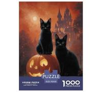 The Witch's Cat Puzzles 1000 Pieces Cadeau Unique Jeu Éducatif Challenge Toy À De Qualité Supérieure Peinture Art pour Adultes Et Enfants 70x50cm/1000pcs