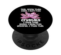 Thé Witchy Reader Mystic Joke Crystals Manifesting Spiritual PopSockets PopGrip Adhésif