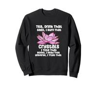 Thé Witchy Reader Mystic Joke Crystals Manifesting Spiritual Sweatshirt