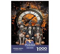 The Wizard Chien of Halloween Night Puzzle 1000 Pièces Adultes intéressant Puzzles 1000 Pièces Jeu De Team Building Décor À La Maison 70x50cm/1000pcs