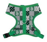 The Wizarding World of Harry Potter Harnais pour chien avec boucle en plastique Motif à carreaux Serpentard Vert Gris