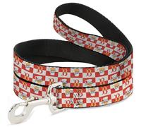 The Wizarding World of Harry Potter Laisse pour Animal Domestique, avec Logo Harry Potter et mug à Carreaux Rouge/Blanc 1,2 m de Long 2,5 cm de Large