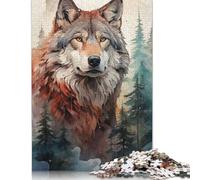 The Wolf and The Wild Puzzle 1000 Pieces Cadeau Unique Jeu Éducatif Challenge Toy À De Qualité Supérieure Peinture Art pour Adultes Enfants 1000pcs (38x26cm)