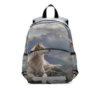 The Wolf Lying on The Mountain Sac à dos pour tout-petits, sac à dos pour enfants, garçons et filles, sac de voyage pour maternelle