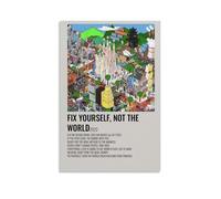 The Wombats Fix Yourself, Not The WorldWall Decoration Poster sur toile imperméable Impression haute définition Convient pour chambre à coucher, salon, café, décoration sans cadre 30 x 45 cm