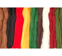 The Wool Barn Laine mérinos de couleurs de Noël. Un mélange aux rouges verts bruns Noir et Blanc Jaune doré Noël. Idéal pour feutrage humide/feutrage à aiguille projets. 55 g