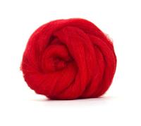 The Wool Barn Laine mérinos Rouge - 50 gm. Idéal pour feutrage humide/feutrage à l'aiguille et les projets de filage à la main.
