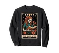 The Word Nerd Lecteur de Livre de Lecture Rat de bibliothèque Tarot Carte Sorcière Sweatshirt