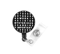 The Work is Mysterious and Important Macrodata Bobine de badge avec chiffres effrayants inspirés de l'émission télévisée (The Work UK)