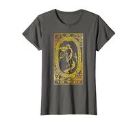 The World Carte de Tarot Vintage Le Monde T-Shirt, Femme, Asphalte, 3XL