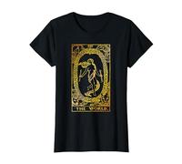 The World Carte de Tarot Vintage Le Monde T-Shirt, Femme, Noir, 3XL