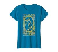 The World Carte de Tarot Vintage Le Monde T-Shirt, Femme, Saphir, XL