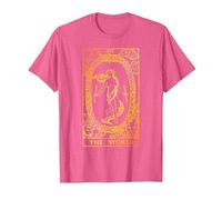 The World Carte de Tarot Vintage Le Monde T-Shirt, Homme, Rose Chiné, S