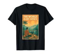 The World is My Office Digital Nomad Travel Esthétique T-Shirt