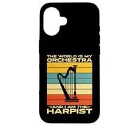 The World is my Orchestra and i am the Harpiste Harpe Coque pour iPhone 16
