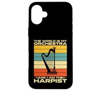 The World is my Orchestra and i am the Harpiste Harpe Coque pour iPhone 16 Plus