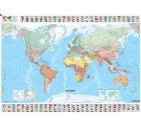 The World - Michelin rolled & tubed wall map Paper: Wall Map (Michelin Wall
