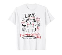 The World Needs A Dog Love and Peace Design Cool Dog Lovers T-Shirt