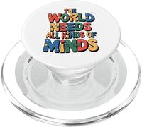 The World Needs All Kinds of Minds Teacher Autism Awareness PopSockets PopGrip pour MagSafe
