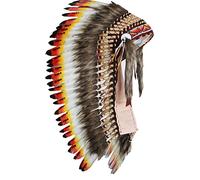 The World of Feathers Prête pour Halloween Y01 - Taille M - Trois couleurs - Coiffe à plumes (91,4 cm de long).