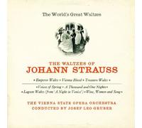 The World's Great Waltzes - The Waltzes Of Johann Strauss - Vienna State Opera Orchestra, The* Conducted By Josef Leo Gruber, Johann Strauss* LP
