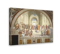 The World's Top 100 Peintures The School of Athens by Raphael Poster Impression sur toile pour chambre d'adolescents et garçons 40,6 x 61 cm
