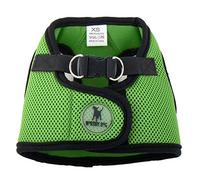 The Worthy Dog Harnais latéral réglable en Maille rembourrée avec Velcro pour Chien de Petite, Moyenne et Grande Taille Vert Citron