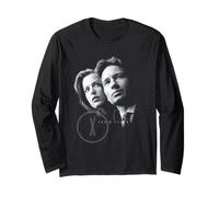 The X-Files Black and White Mulder and Scully Portrait TV Manche Longue