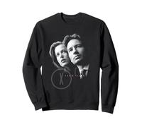 The X-Files Black and White Mulder and Scully Portrait TV Sweatshirt