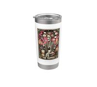 The Yapper Carte de tarot squelette parlant pour amateur de café Gobelet isotherme en acier inoxydable double paroi