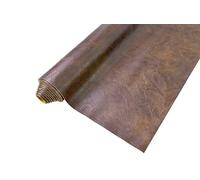 The Yard Tissu en similicuir doux effet vieilli Crazy Horse en vinyle pour canapé, sacs, chaises, sièges de voiture, loisirs créatifs (0,9 m x 91,4 cm, marron foncé, 137,2 x 91,4 cm)