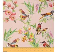 The Yard Tissu imperméable pour extérieur, motif oiseaux exotiques sauvages pour loisirs créatifs, textiles et décorations, style rustique, intérieur et extérieur, 2,7 m
