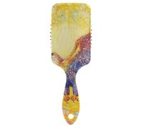 The Yellow and Blue Bird Spread Its Wings Brosse de massage lisse pour la croissance des cheveux. Massage du cuir chevelu conçu pour les cheveux fins avec poignée ergonomique cepillo para cabello
