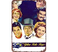 The Yellow Rolls-Royce Affiche de film rétro amusante en métal, décoration murale d'extérieur 20,3 x 30,5 cm