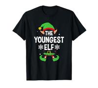The Youngest Elf Party Family Group Assortiment de Dictons de Noël T-Shirt