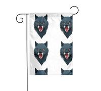 The YYHWHJDE Le loup avec des crocs et des griffes nus Taille précise de ce drapeau de jardin est de 30,5 x 45,7 cm, ce qui est un rapport d'or soigneusement conçu. Il s'adapte parfaitement à la