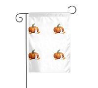 The YYHWHJDE Le petit lapin à côté de la citrouille La taille précise de ce drapeau de jardin est de 30,5 x 45,7 cm, ce qui est un rapport d'or soigneusement conçu. Il s'adapte parfaitement à la