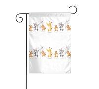 The YYHWHJDE The animals are dancing to celebrate Image precise size of this garden flag is 30,5 x 45,7 cm, ce qui est un rapport d'or soigneusement conçu. Il s'adapte parfaitement à la grande