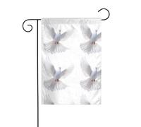 The YYHWHJDE The flawless white pigeon picture precise size of this garden flag is 30,5 x 45,7 cm, ce qui est un rapport d'or soigneusement conçu. Il s'adapte parfaitement à la grande majorité des